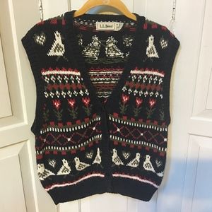 Vintage L.L. Bean Knit Vest Medium